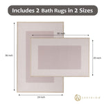 Reno Modern Non-Slip Machine Washable Kitchen & Bath Rug Mat Set - Bath Mats by Superior Brand