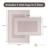Reno Modern Non-Slip Machine Washable Kitchen & Bath Rug Mat Set - Bath Mats by Superior Brand