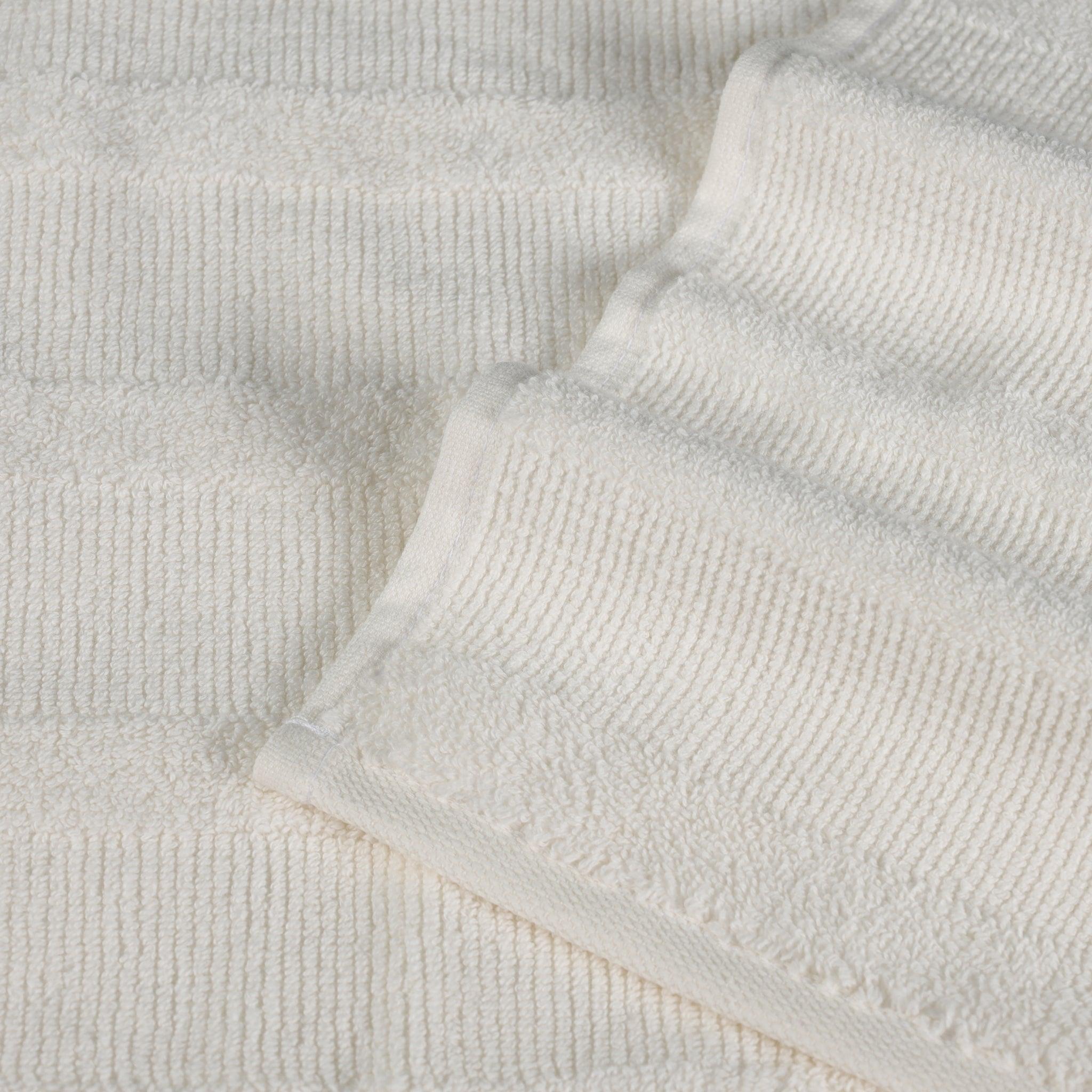 Roma Cotton Ribbed Textured Soft Absorbent 3 Piece Assorted Towel Set - Towel Set by Superior Brand