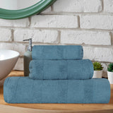 Roma Cotton Ribbed Textured Soft Absorbent 3 Piece Assorted Towel Set - Towel Set by Superior Brand