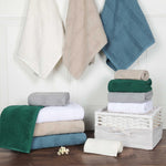 Roma Cotton Ribbed Textured Soft Absorbent 3 Piece Assorted Towel Set - Towel Set by Superior Brand