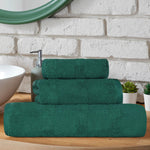 Roma Cotton Ribbed Textured Soft Absorbent 3 Piece Assorted Towel Set - Towel Set by Superior Brand