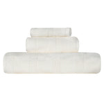 Roma Cotton Ribbed Textured Soft Absorbent 3 Piece Assorted Towel Set - Towel Set by Superior Brand