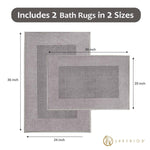 Rome Modern Non-Slip Machine Washable Bath Rug Set - Bath Rugs by Superior Brand
