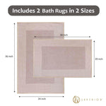 Rome Modern Non-Slip Machine Washable Bath Rug Set - Bath Rugs by Superior Brand