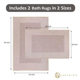 Rome Modern Non-Slip Machine Washable Bath Rug Set - Bath Rugs by Superior Brand
