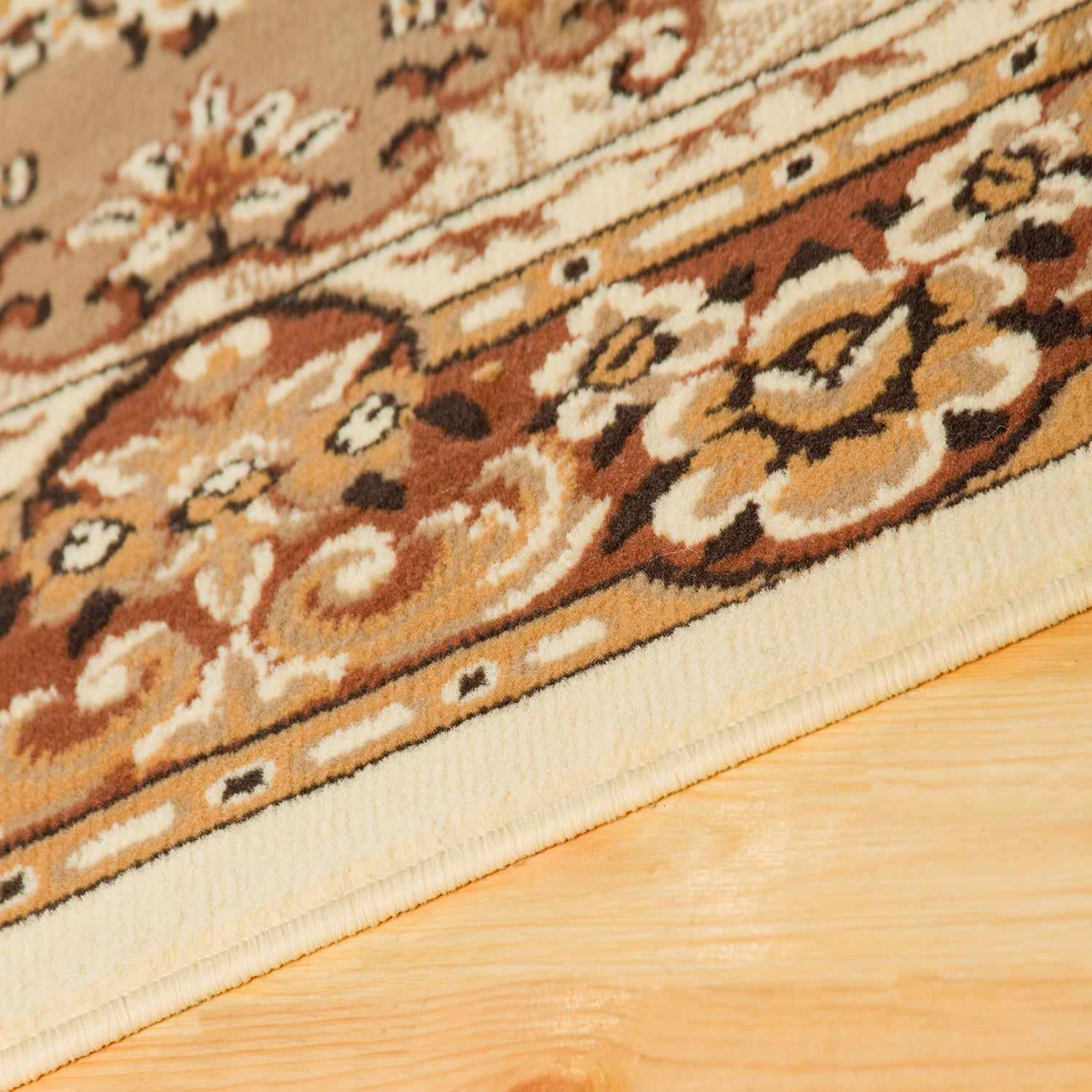 Superior Tayana Traditional Oriental Floral Medallion 3-Piece Indoor Area Rug Set - Caramel