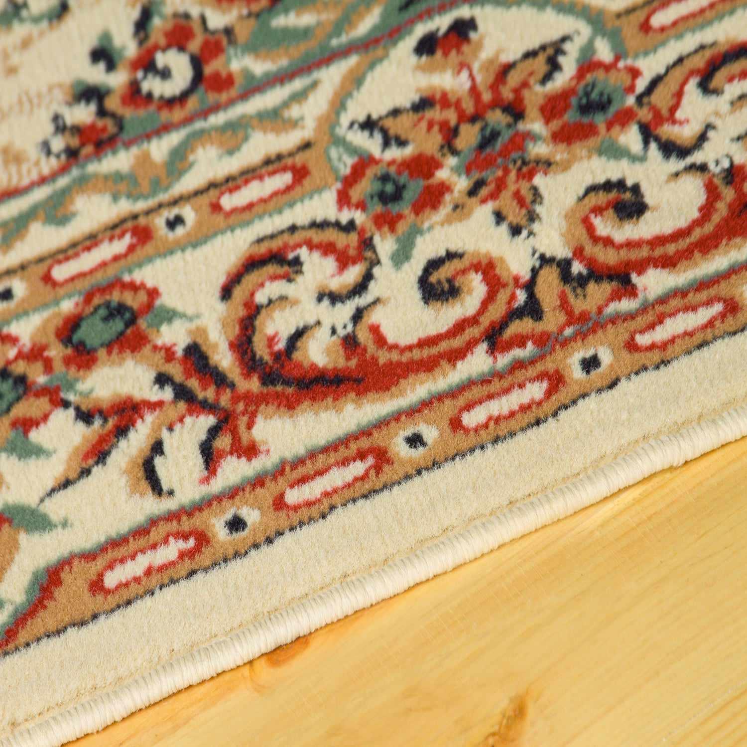 Superior Tayana Traditional Oriental Floral Medallion 3-Piece Indoor Area Rug Set - Caramel