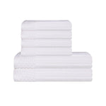 Soho Cotton Ribbed Textured Absorbent Hand and Bath Towel Set - Towel Set by Superior Brand