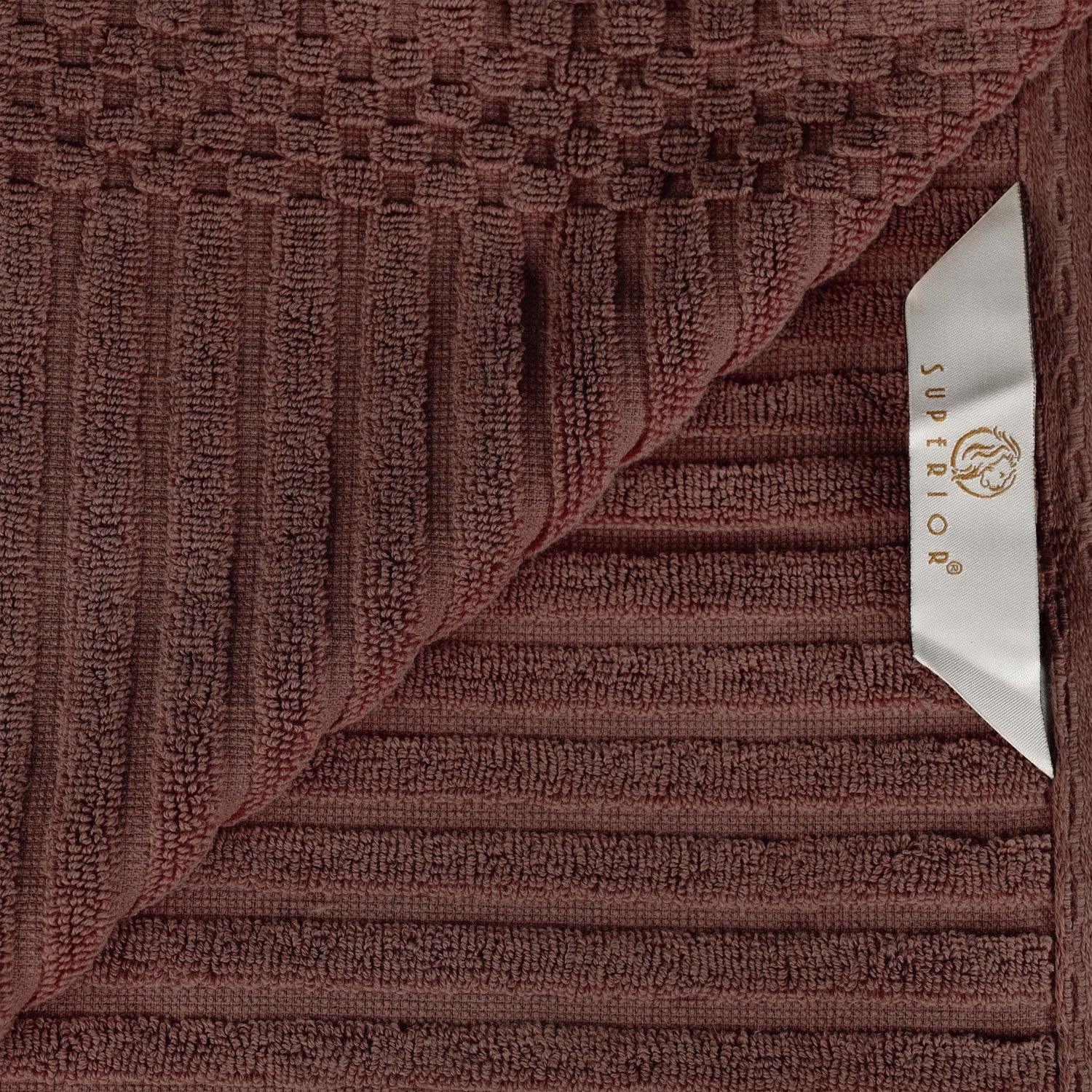 Soho Cotton Ribbed Textured Absorbent Hand and Bath Towel Set - Towel Set by Superior Brand