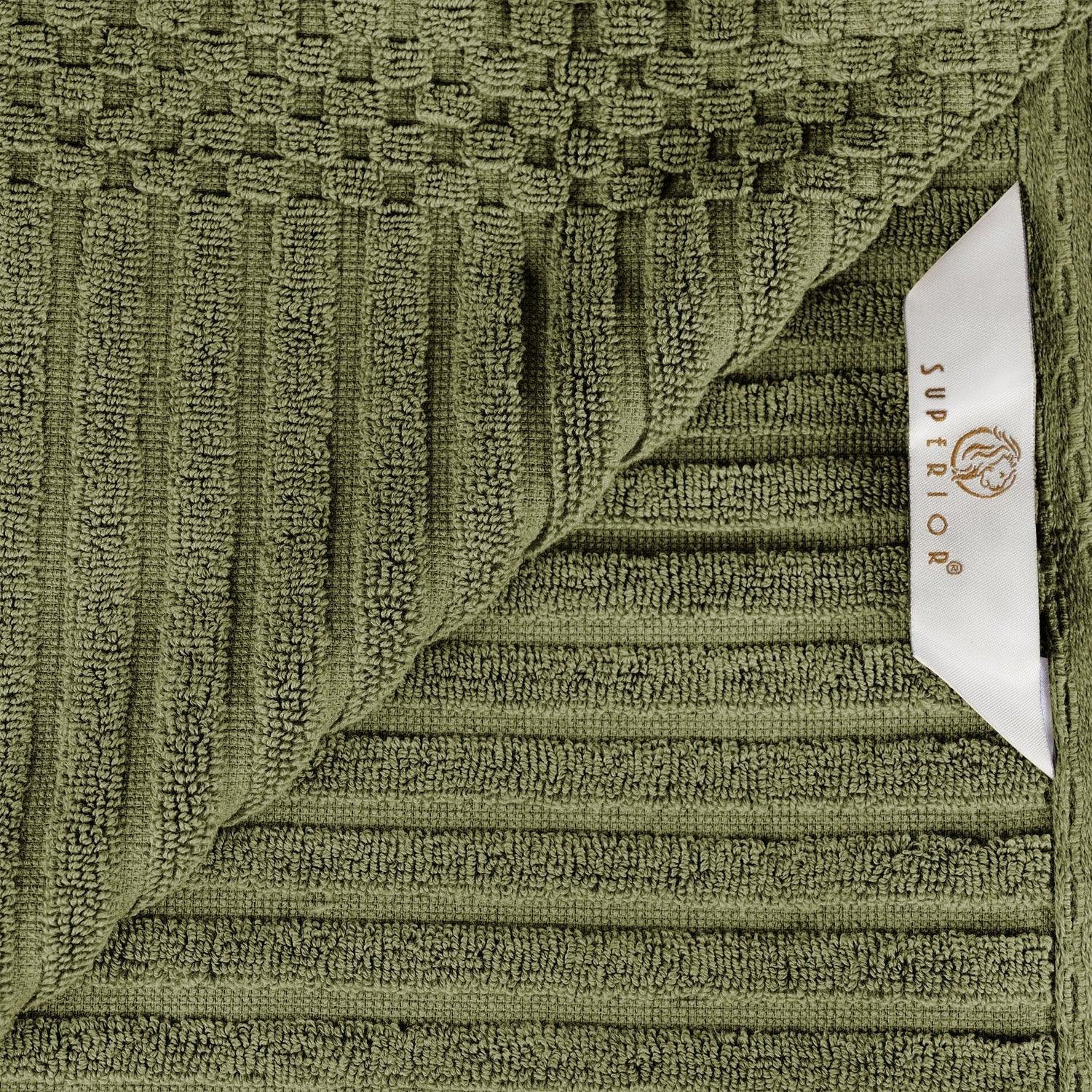 Soho Cotton Ribbed Textured Absorbent Hand and Bath Towel Set - Towel Set by Superior Brand