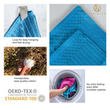 Soho Cotton Ribbed Textured Absorbent Hand Towel and Bath Sheet Set - Towel Set by Superior Brand