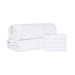 Soho Cotton Ribbed Textured Absorbent Hand Towel and Bath Sheet Set - Towel Set by Superior Brand
