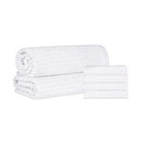 Soho Cotton Ribbed Textured Absorbent Hand Towel and Bath Sheet Set - Towel Set by Superior Brand
