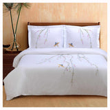 100% Cotton Spring Floral Embroidered Duvet Cover Set - Duvet Cover Set by Superior Brand