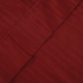 400 Thread Count Soft Stripe Egyptian Cotton Pillowcase Set - Burgundy