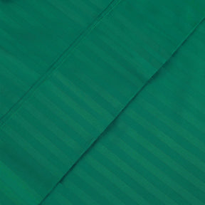 400 Thread Count Soft Stripe Egyptian Cotton Pillowcase Set - Hunter Green