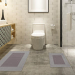 Troy Solid Non-Slip Machine Washable Bath Rug Set - Bath Mats by Superior Brand