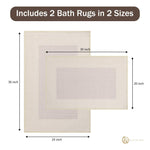 Troy Solid Non-Slip Machine Washable Bath Rug Set - Bath Mats by Superior Brand