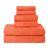 Turkish Cotton Plush Towel Set 6 Piece - Herringbone - Towel Set by Superior Brand