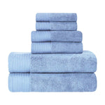 Turkish Cotton Plush Towel Set 6 Piece - Herringbone - Towel Set by Superior Brand