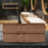 Ultra-Soft Cotton Absorbent Quick-Drying Solid Bath Sheet Set of 2 - Bath Sheet by Superior Brand