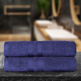 Ultra-Soft Cotton Absorbent Quick-Drying Solid Bath Sheet Set of 2 - Bath Sheet by Superior Brand