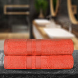 Ultra-Soft Cotton Absorbent Quick-Drying Solid Bath Sheet Set of 2 - Bath Sheet by Superior Brand
