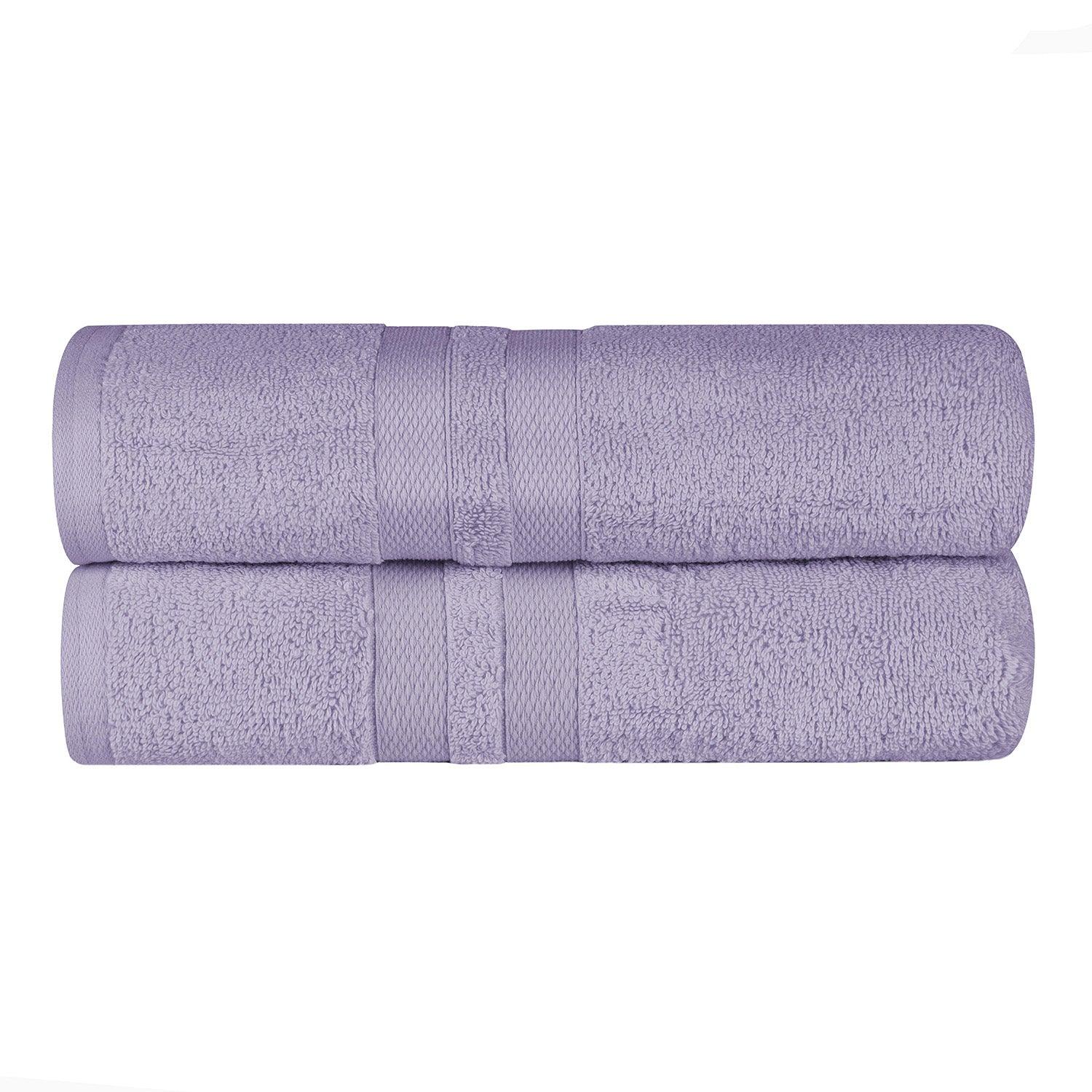 Ultra-Soft Cotton Absorbent Quick-Drying Solid Bath Sheet Set of 2 - Bath Sheet by Superior Brand