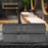 Ultra-Soft Cotton Absorbent Quick-Drying Solid Bath Sheet Set of 2 - Bath Sheet by Superior Brand