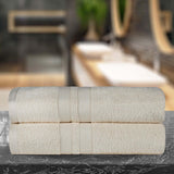 Ultra-Soft Cotton Absorbent Quick-Drying Solid Bath Sheet Set of 2 - Bath Sheet by Superior Brand