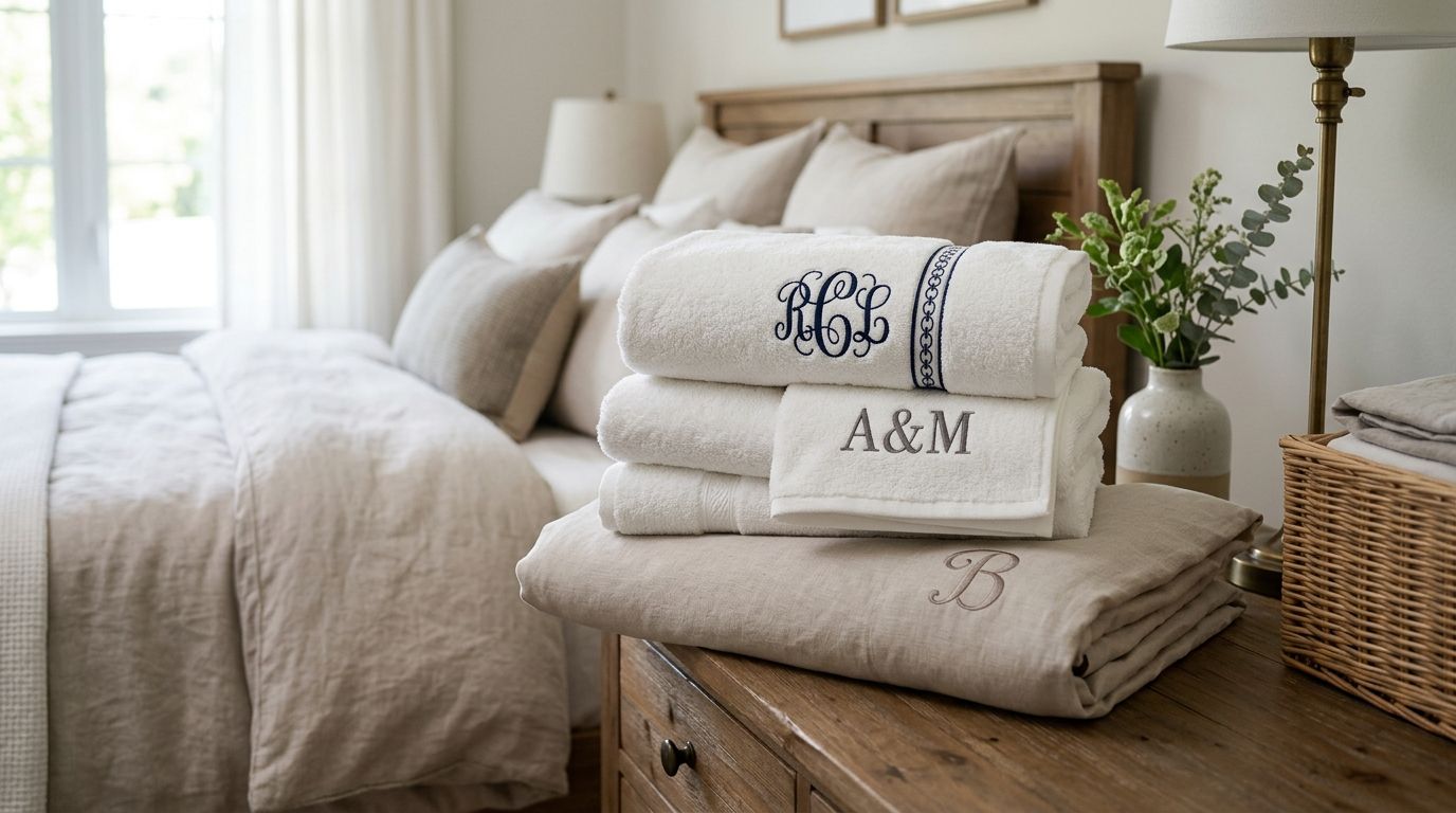 Best Etsy alternatives for monogrammed towels and bedding