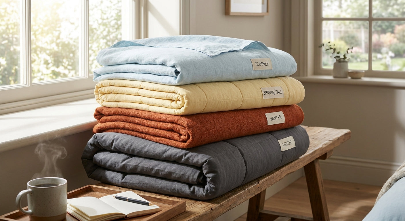 How to choose a bedspread weight for different seasons
