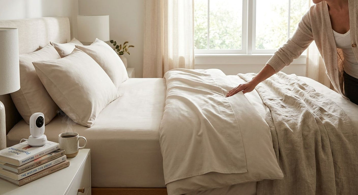 Wrinkle-resistant sheets for busy parents