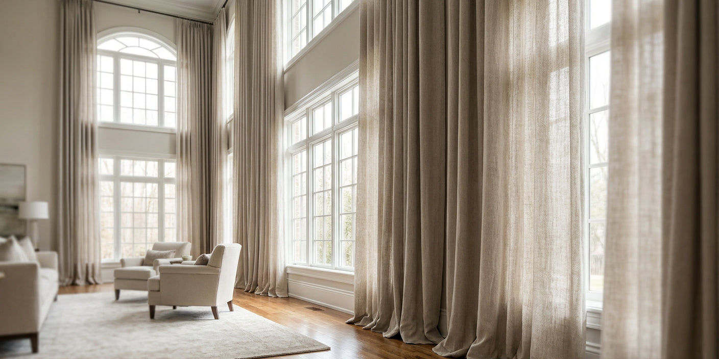Extra long curtains for high ceilings