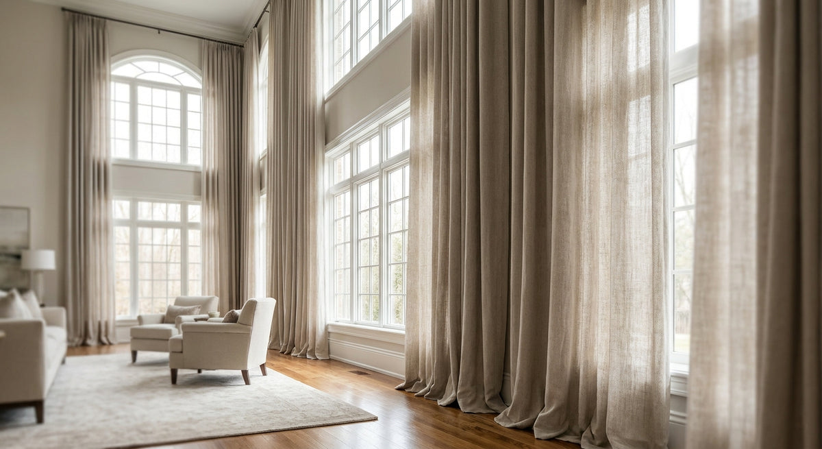 Extra long curtains for high ceilings