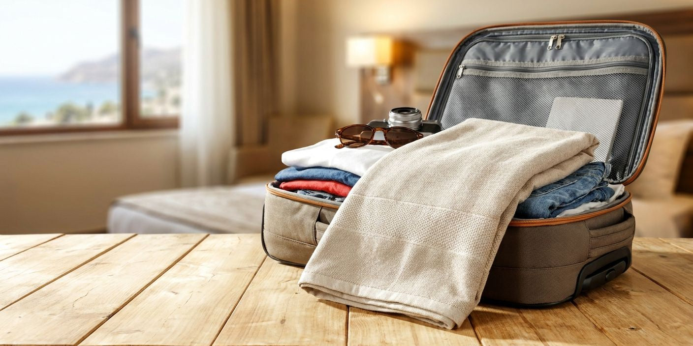 Turkish cotton towels for travel and packing light