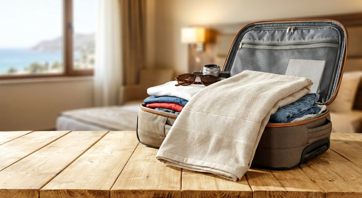 Turkish cotton towels for travel and packing light