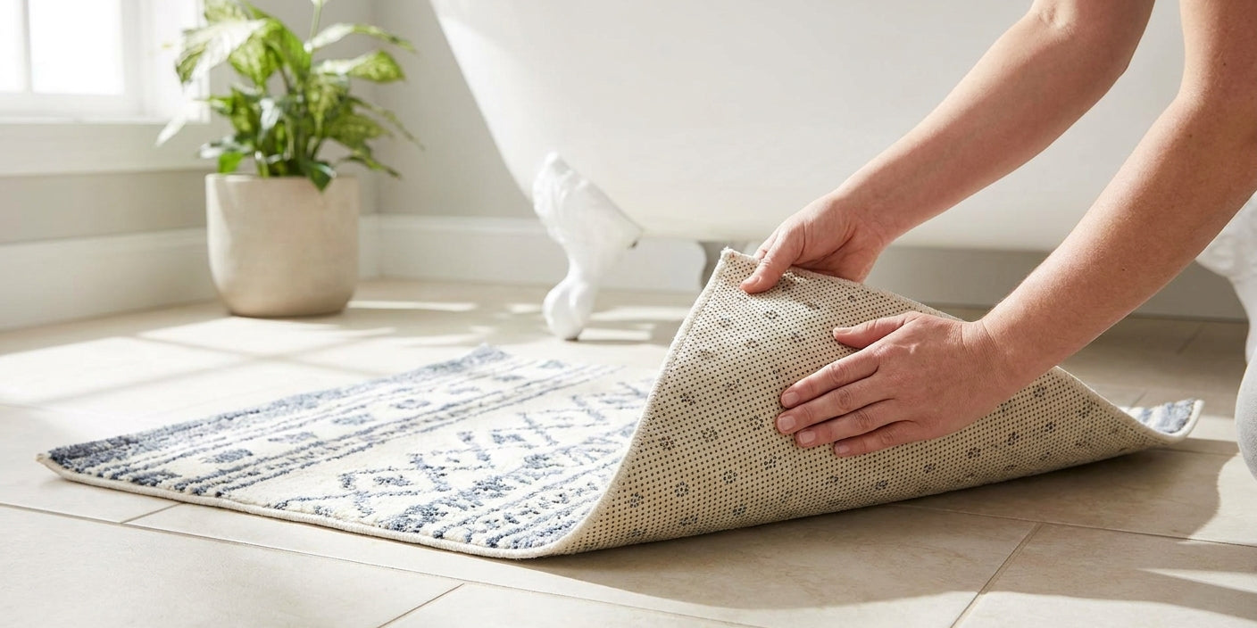How to keep bath rugs from slipping on tile floors