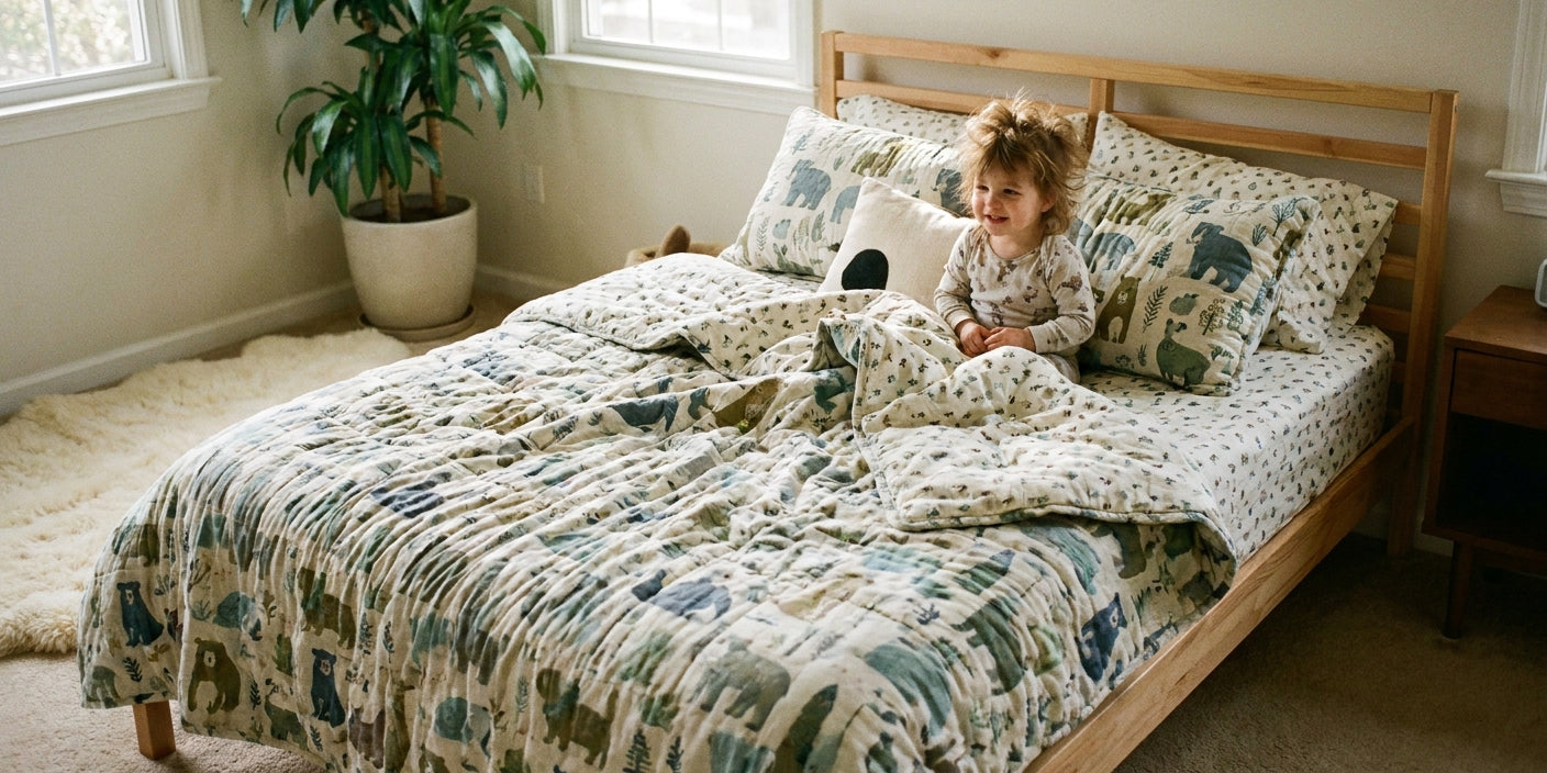 Toddler bedding sets for a big-kid bed