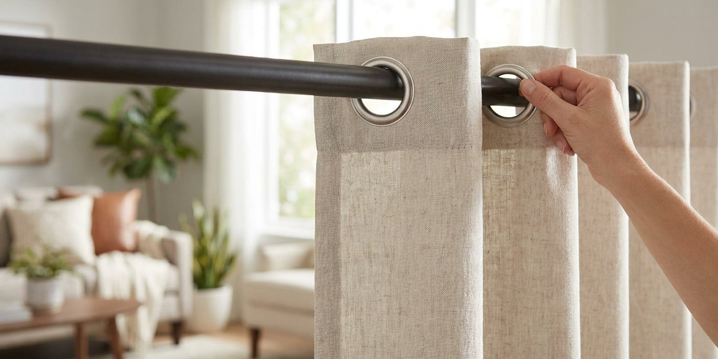 Grommet curtains for an easy hang