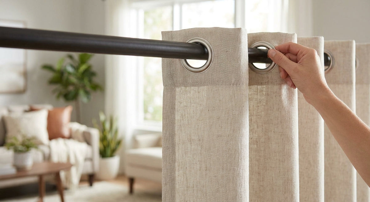 Grommet curtains for an easy hang