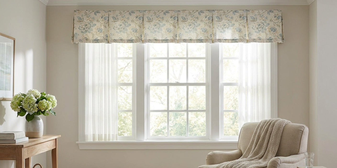 Curtain valances for a finished window look