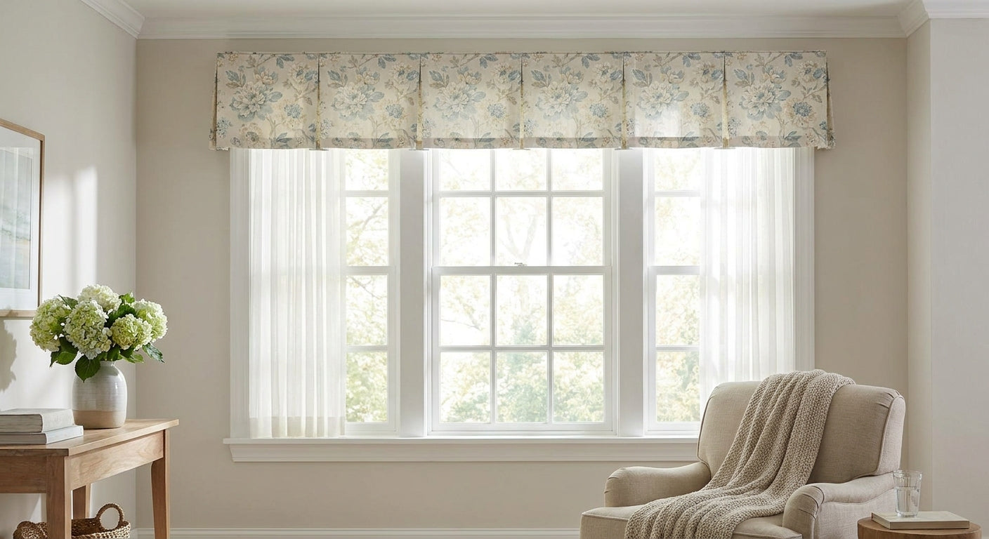 Curtain valances for a finished window look