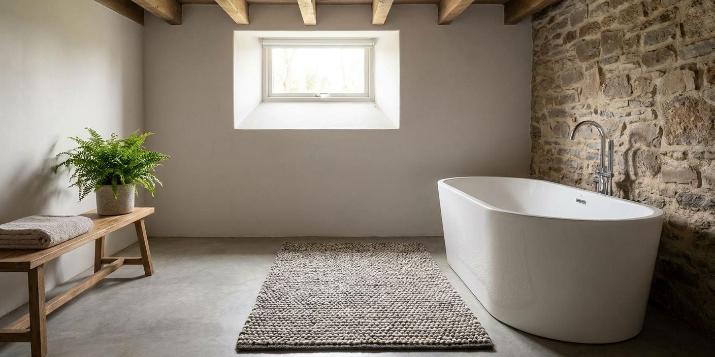 Bath rugs for basement bathrooms