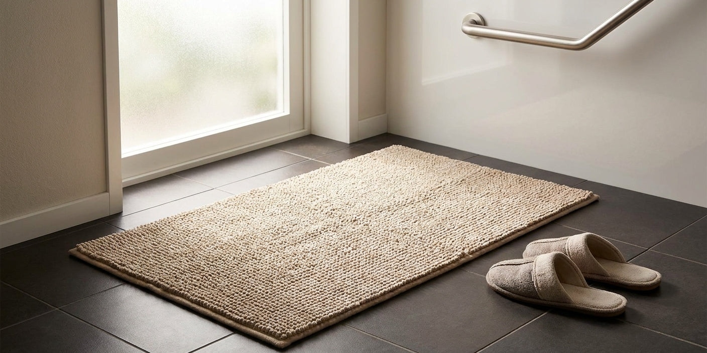 Non-slip bath rugs for elderly safety