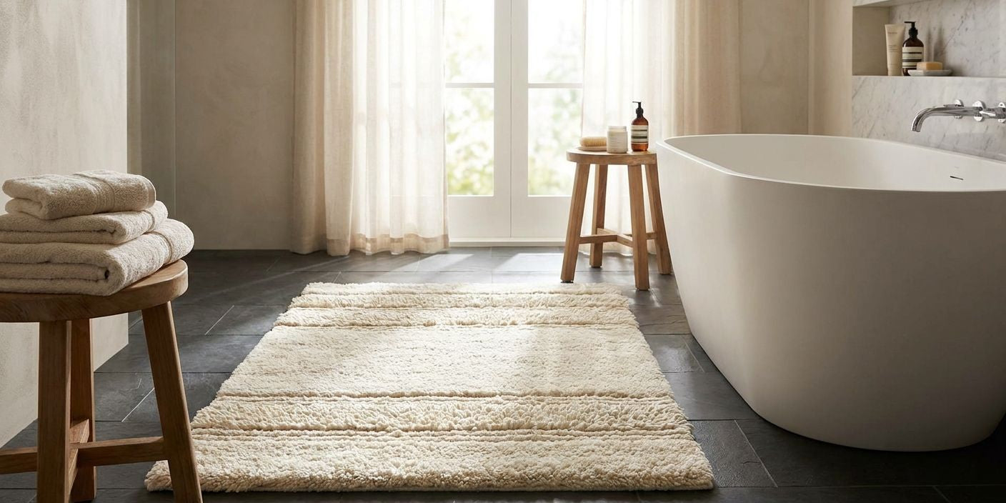 Best bath rug material for a plush bathroom