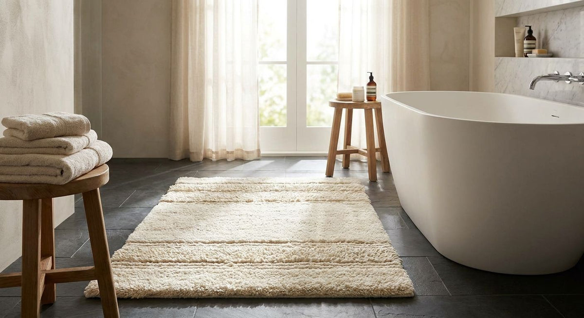Best bath rug material for a plush bathroom