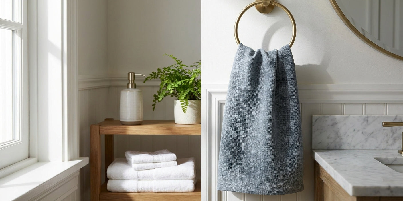 Hand towels for a powder room