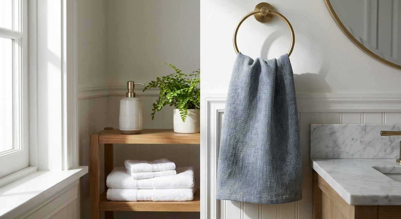 Hand towels for a powder room